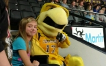 TNT member Alexis with TTU's Awesome Eagle mascot