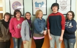 Allie and Cassie, centered, with TNT members Warren, Ashley, Devon and Dori.